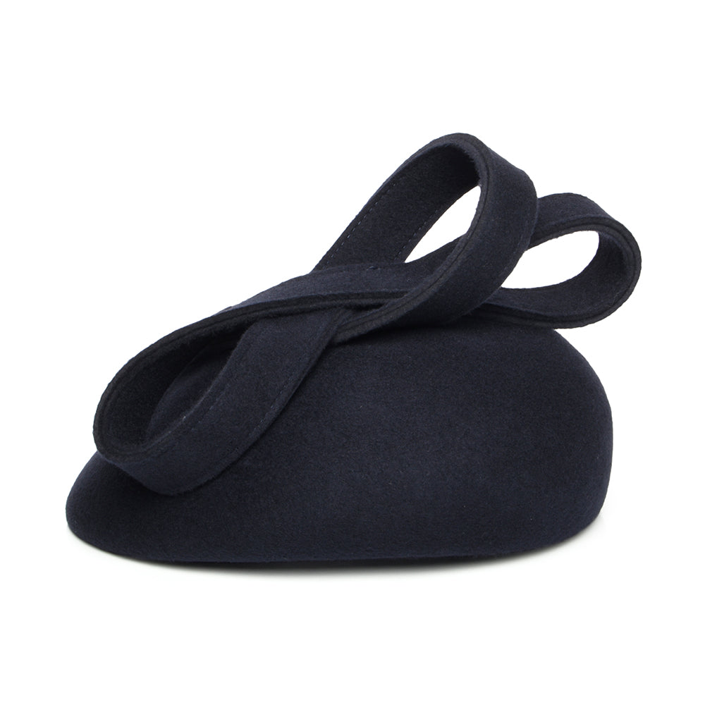 Chapeau Calot en Laine Jenny bleu marine WHITELEY