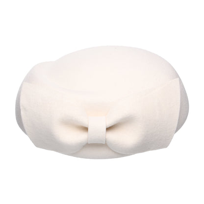 Chapeau Calot en Laine avec Nœud Avery blanc hiver WHITELEY