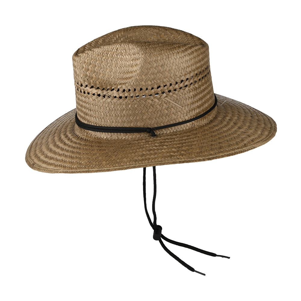 Chapeau Lifeguard en Paille de Palmier marron clair DORFMAN PACIFIC