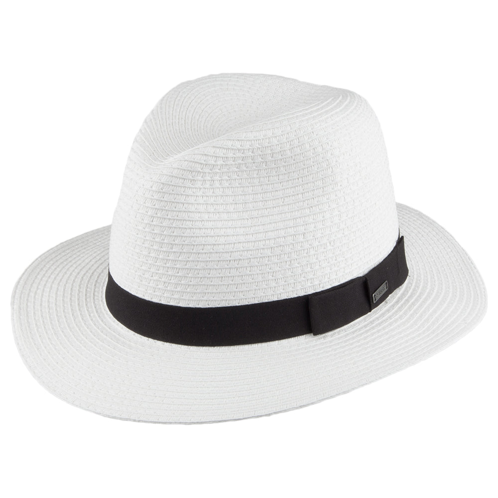 Chapeau Fedora en Paille Toyo Aveloz blanc BARTS
