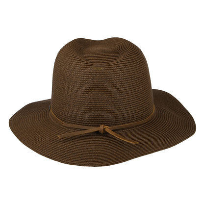 Chapeau Fedora en Paille Pliable Wesley marron BRIXTON