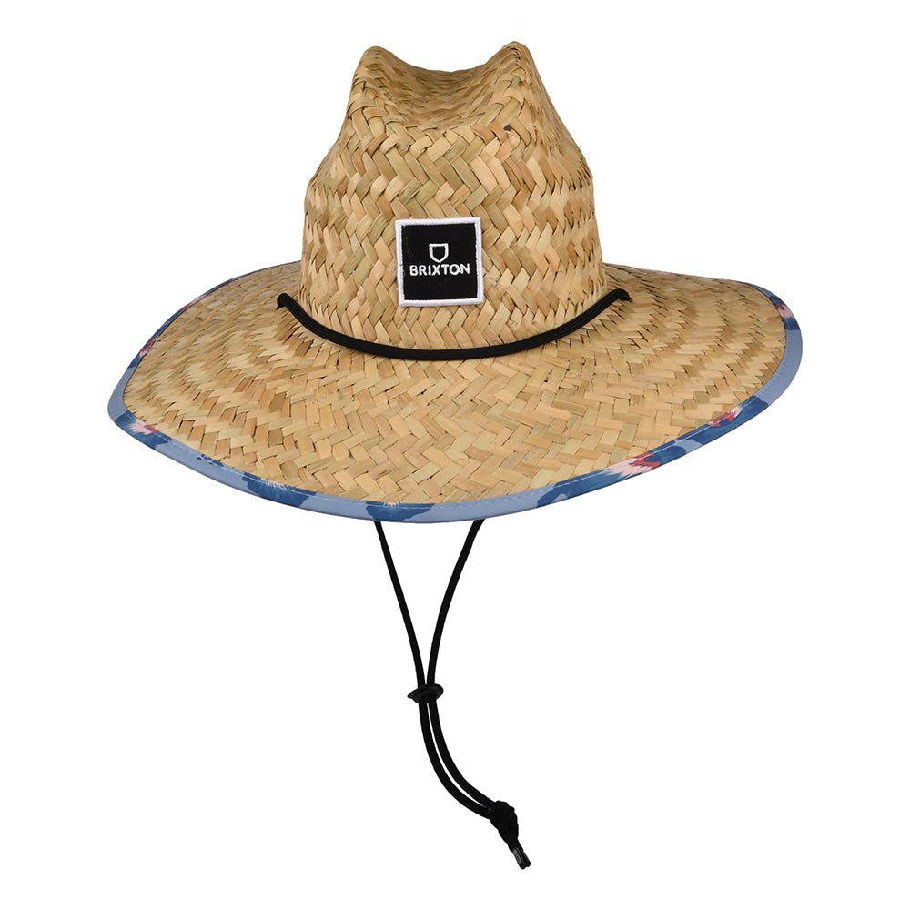 Chapeau Lifeguard en Paille Alpha Square beige sable-bleu clair BRIXTON