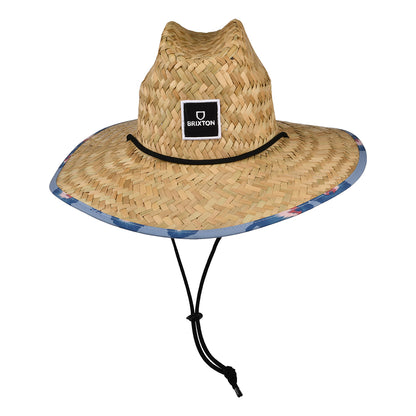 Chapeau Lifeguard en Paille Alpha Square beige sable-bleu clair BRIXTON