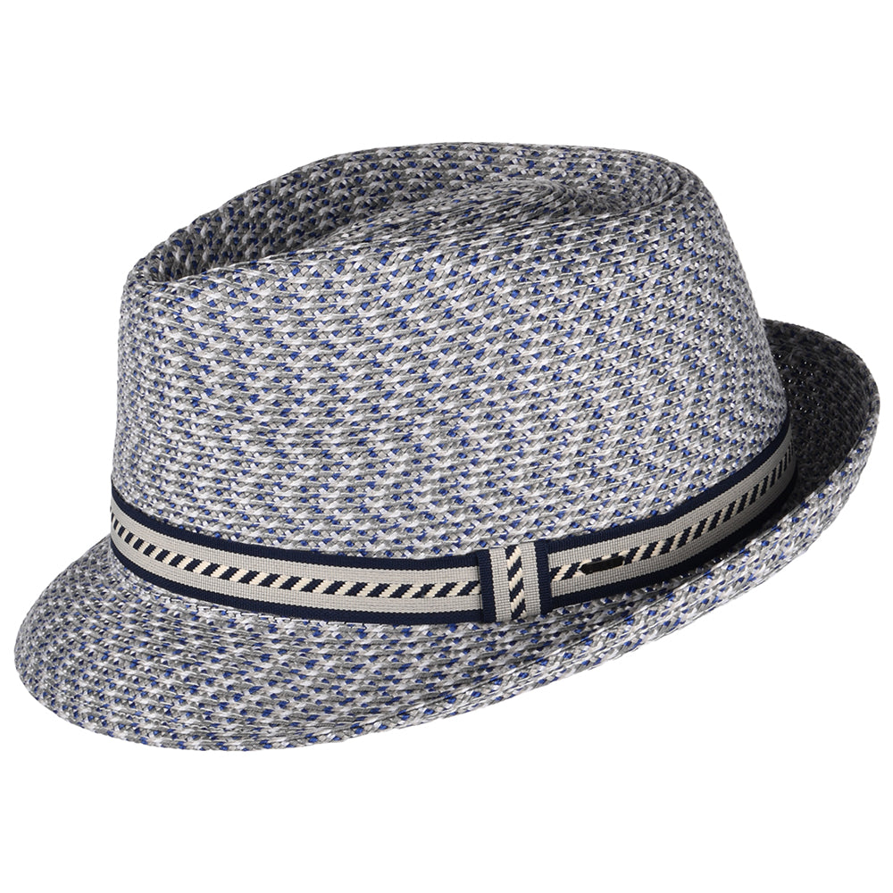 Chapeau Trilby Mannes bleu marine-crème BAILEY