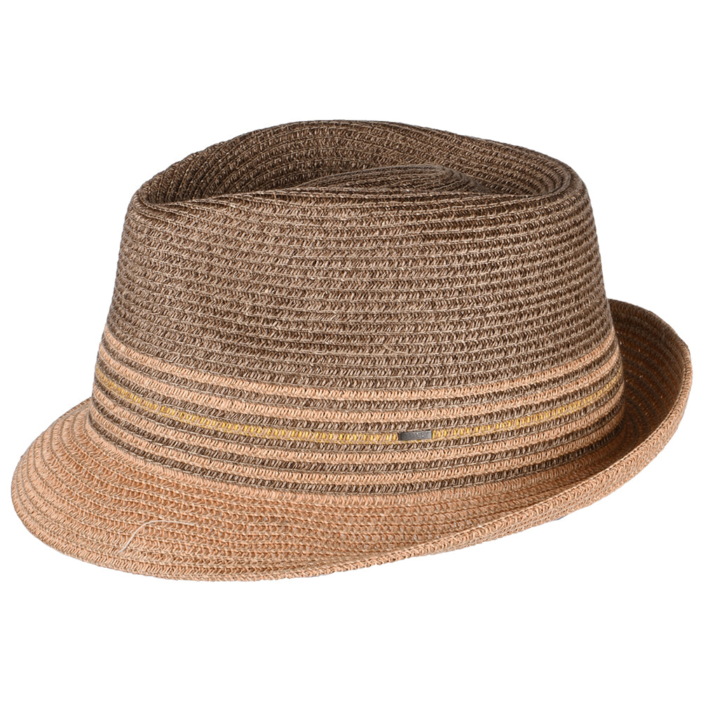 Chapeau Trilby en Paille Toyo Hooper marron-multicolore BAILEY
