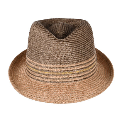 Chapeau Trilby en Paille Toyo Hooper marron-multicolore BAILEY