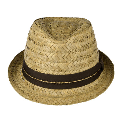 Chapeau Trilby Cullen en Paille de Palmier naturel DORFMAN PACIFIC