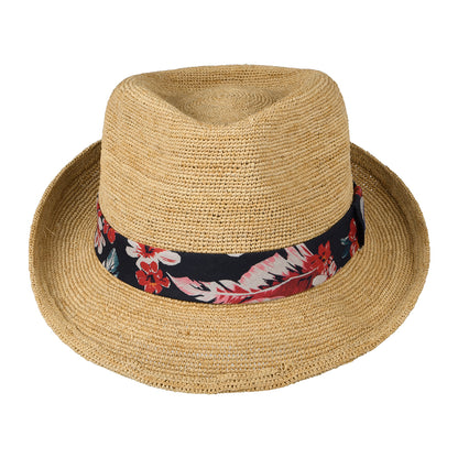 Chapeau Trilby en Raphia Crocheté Player naturel STETSON