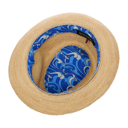 Chapeau Trilby en Raphia Crocheté Player naturel STETSON
