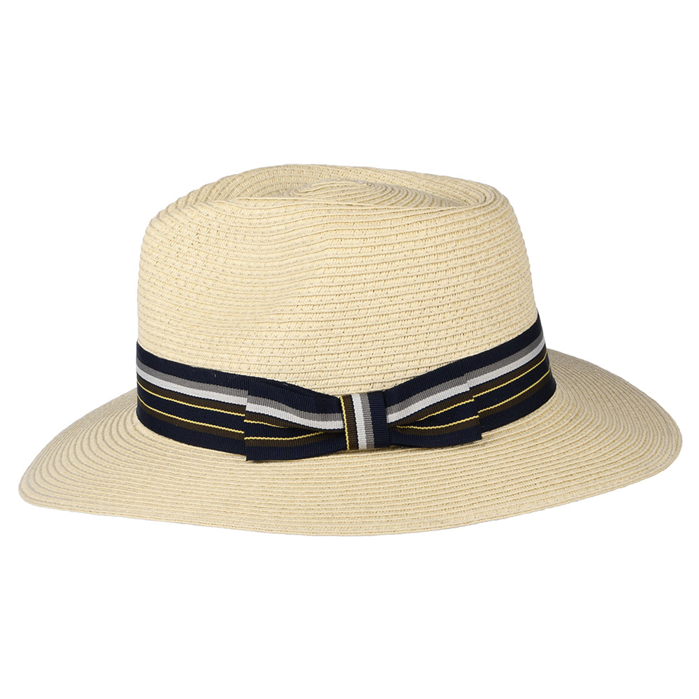 Chapeau Fedora Pliable avec Bandeau à Rayures Trent naturel DENTON