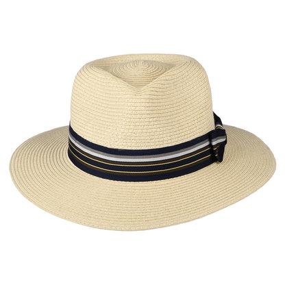 Chapeau Fedora Pliable avec Bandeau à Rayures Trent naturel DENTON
