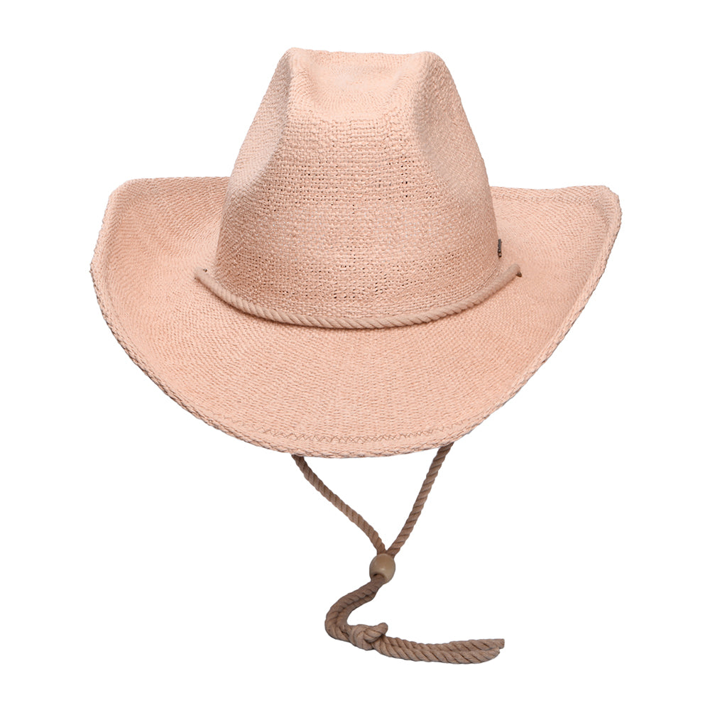 Chapeau de Cowboy en Paille Austin rose blush BRIXTON