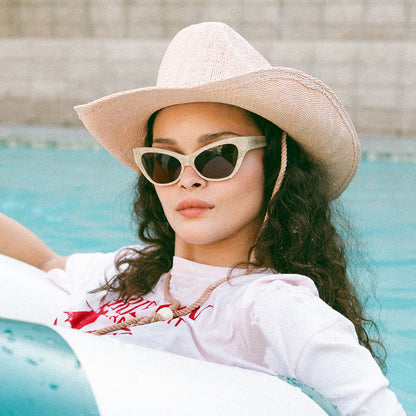 Chapeau de Cowboy en Paille Austin rose blush BRIXTON