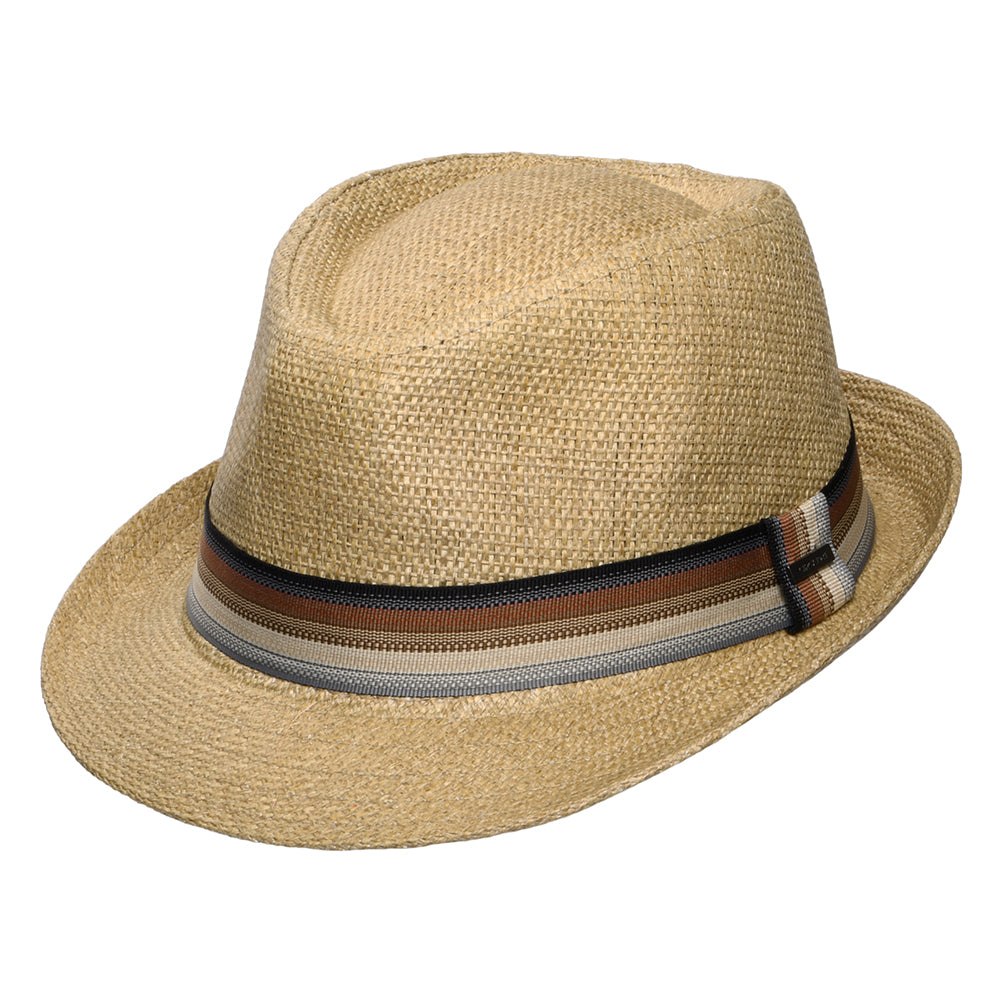 Chapeau Trilby en Paille Toyo Mate Monsoon naturel DORFMAN PACIFIC