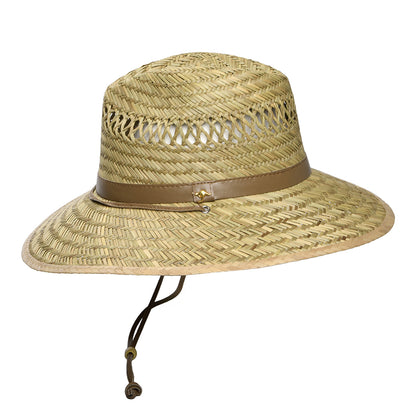 Chapeau Lifeguard en Paille de Jonc Kangourou naturel DORFMAN PACIFIC