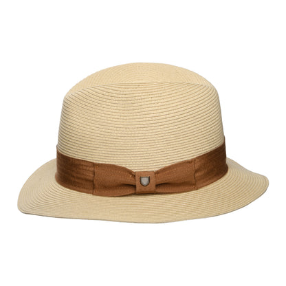 Chapeau Fedora en Paille Toyo Pliable Roma naturel-bronze BRIXTON