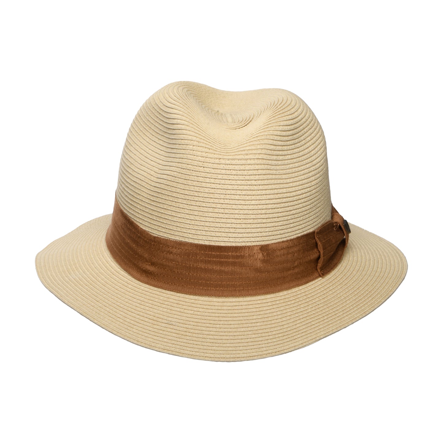 Chapeau Fedora en Paille Toyo Pliable Roma naturel-bronze BRIXTON