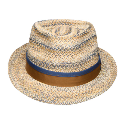 Chapeau Trilby en Paille Toyo Player naturel-bleu STETSON