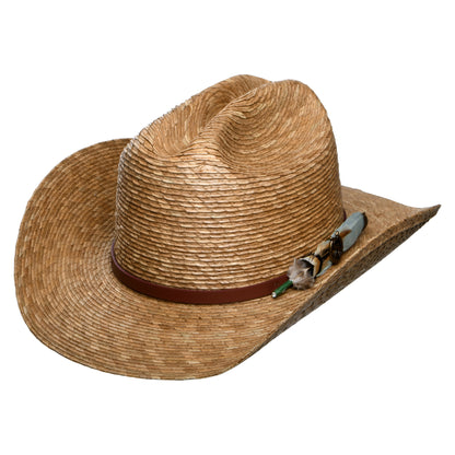 Chapeau de Cowboy Western en Paille de Palme marron clair STETSON