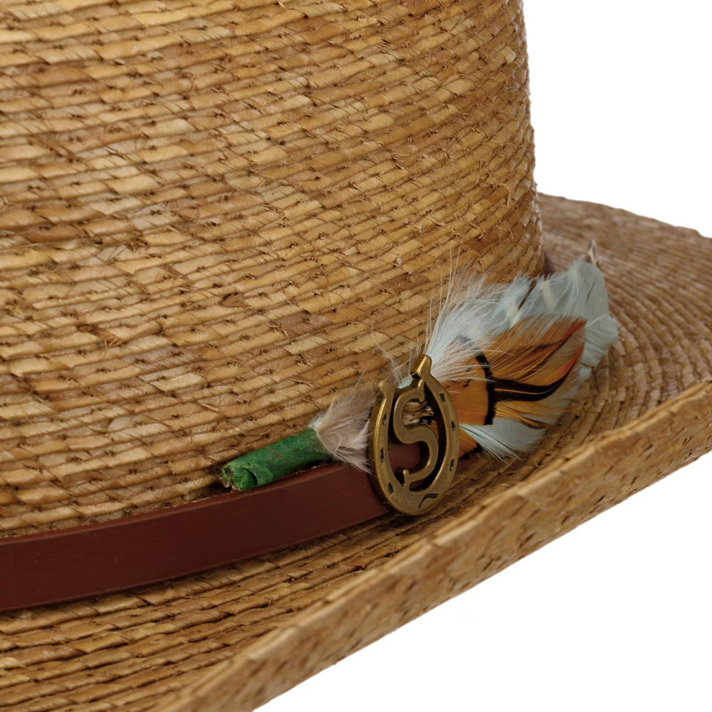 Chapeau de Cowboy Western en Paille de Palme marron clair STETSON