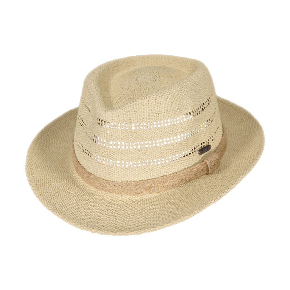 Chapeau Fedora en Paille Toyo Drifta blé BARTS
