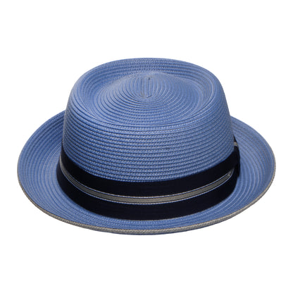 Chapeau Pork Pie Carver bleu moyen BAILEY
