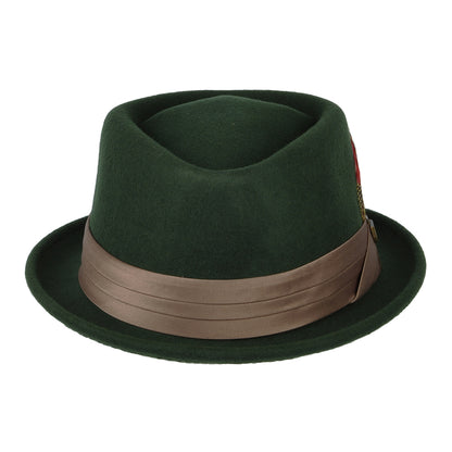 Chapeau Pork Pie en Laine Feutrée Stout mousse-bronze BRIXTON