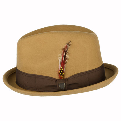 Chapeau Trilby en Laine Feutrée Gain sable du désert BRIXTON