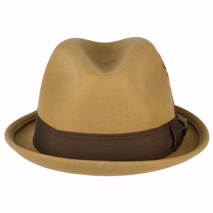 Chapeau Trilby en Laine Feutrée Gain sable du désert BRIXTON