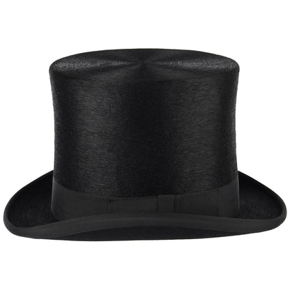Chapeau Haut de Forme à Calotte Haute en Fourrure Feutrée noir CHRISTYS