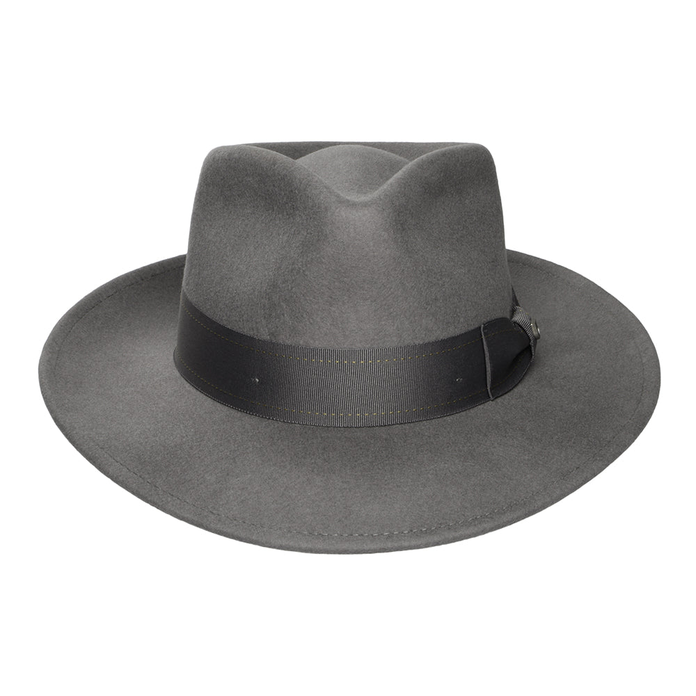 Chapeau Fedora en Laine Feutrée Convertabrim Swindle gris BRIXTON