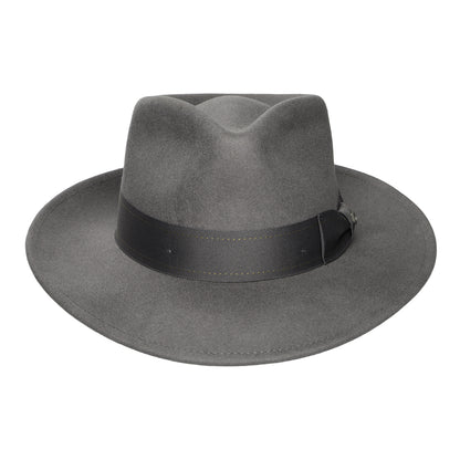 Chapeau Fedora en Laine Feutrée Convertabrim Swindle gris BRIXTON