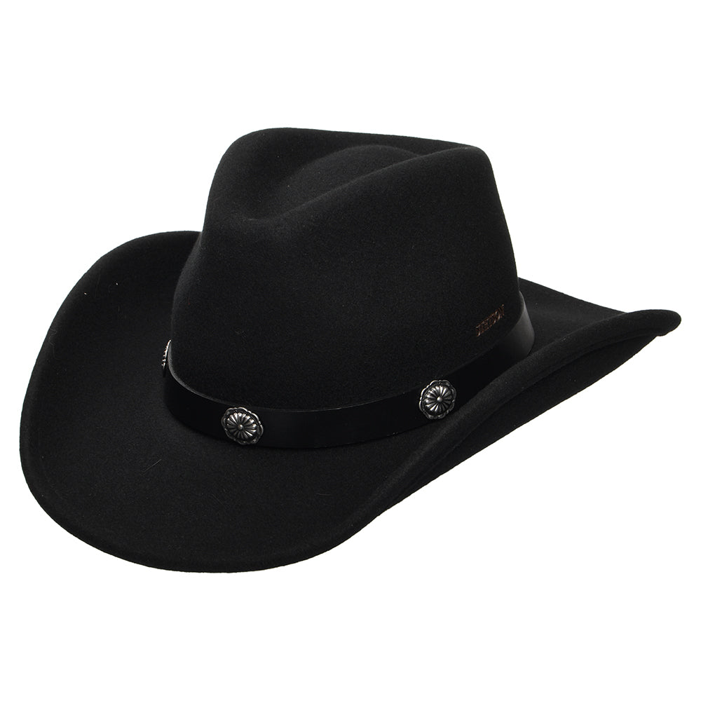 Chapeau de Cowboy en Laine Feutrée Déformable Hydrofuge Tamalo noir STETSON