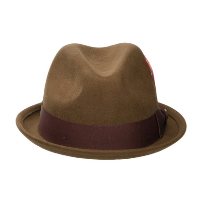 Chapeau Trilby en Laine Feutrée Gain café-châtaigne BRIXTON