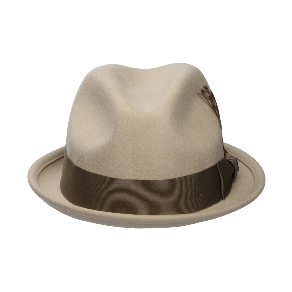 Chapeau Trilby en Laine Feutrée Gain sable-marron clair BRIXTON