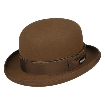 Chapeau Melon en Fourrure Feutrée Classic Uni marron STETSON