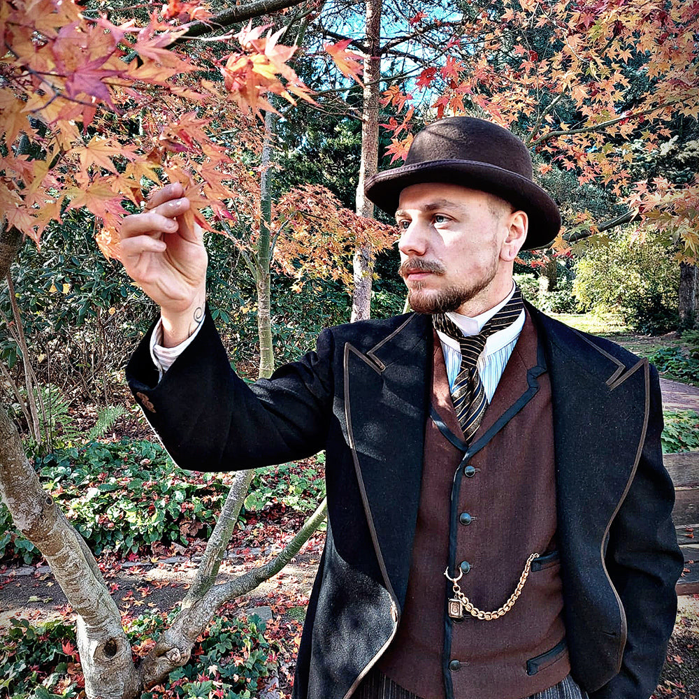 Chapeau Melon Anglais en Laine Feutrée marron JAXON & JAMES