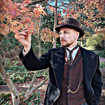 Chapeau Melon Anglais en Laine Feutrée marron JAXON & JAMES