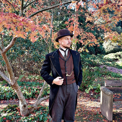Chapeau Melon Anglais en Laine Feutrée marron JAXON & JAMES