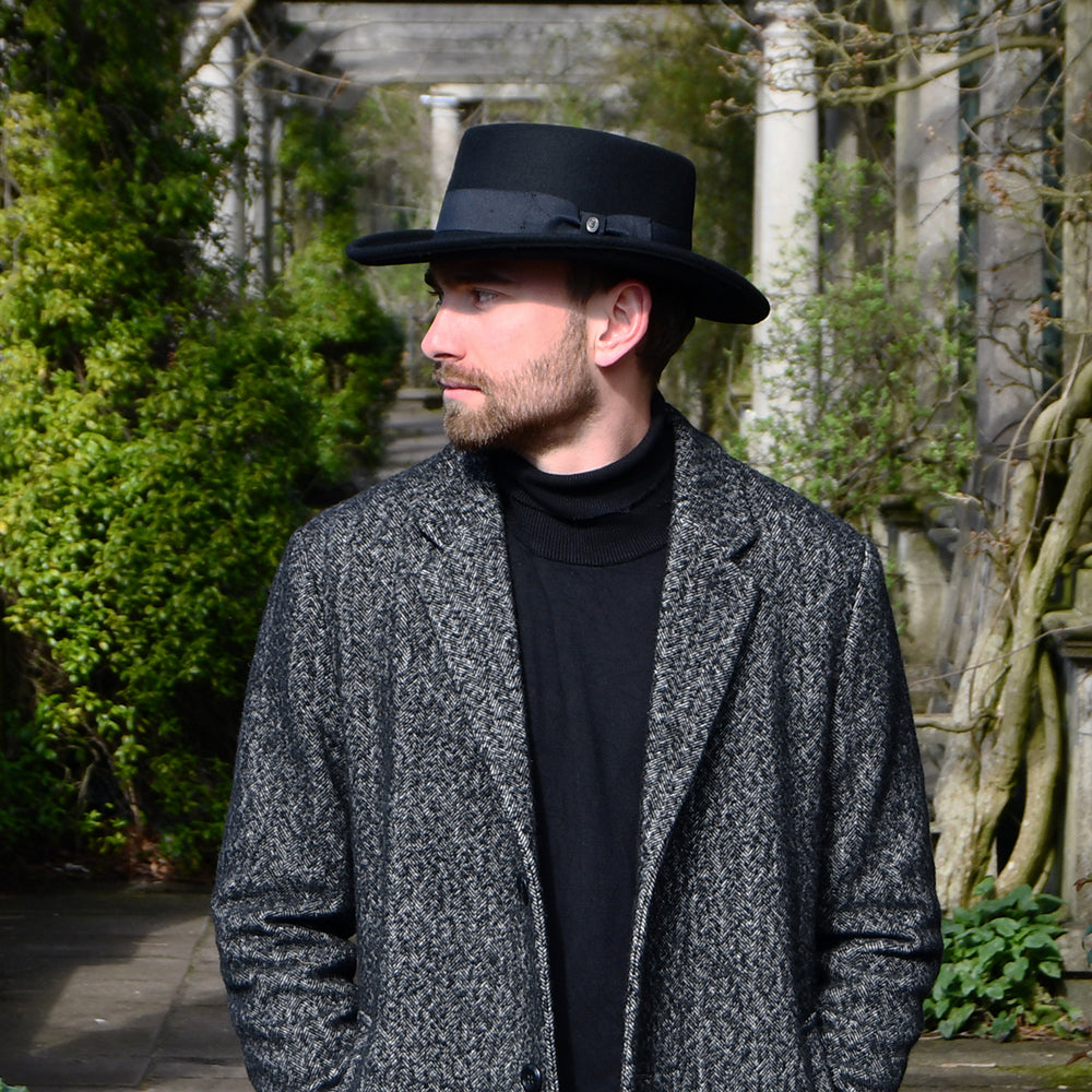 Chapeau Gambler en Laine Feutrée Déformable noir JAXON & JAMES