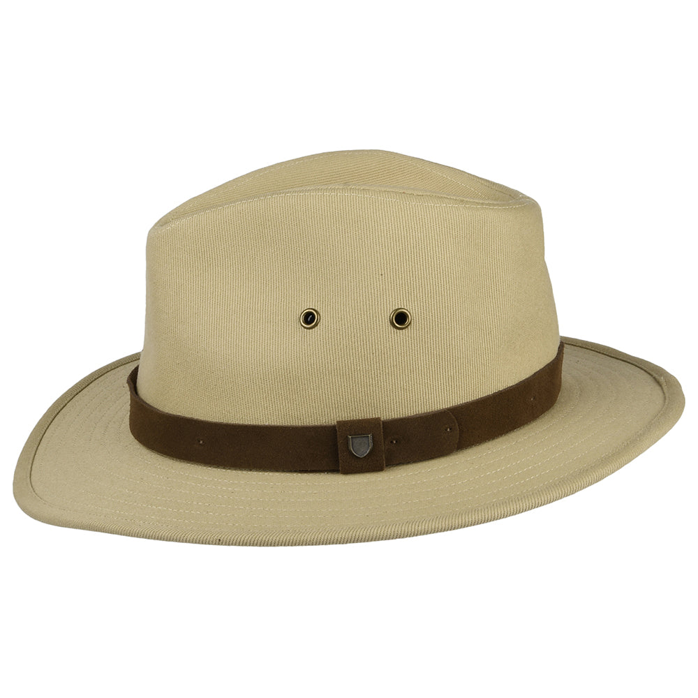 Chapeau Fedora en Coton Hydrofuge Messer X Adventure crème BRIXTON