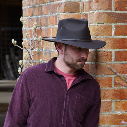 Chapeau Australien en Toile Cirée marron JAXON & JAMES