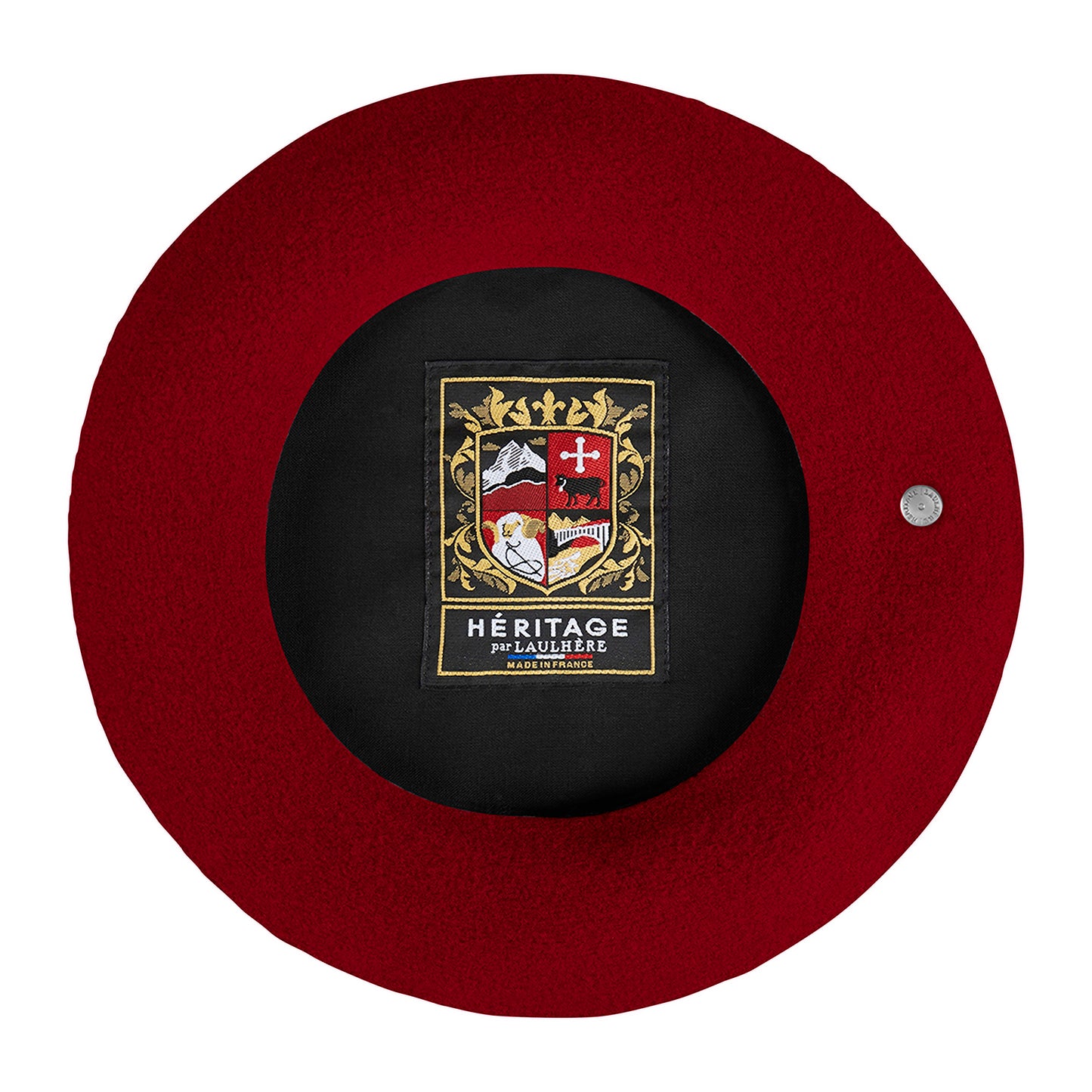 Béret Authentique en Laine Mérinos rouge LAULHÈRE