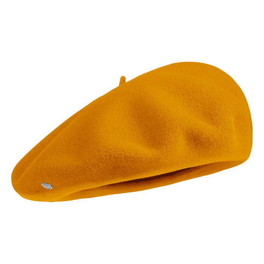 Béret Authentique en Laine Mérinos moutarde LAULHÈRE