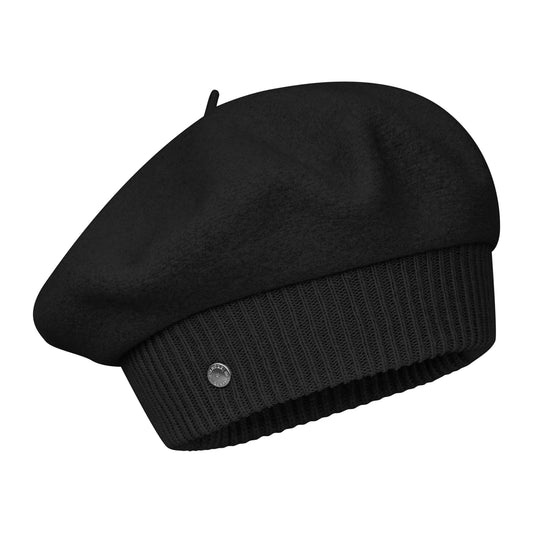 Béret en Laine Mérinos Louvre noir LAULHÈRE