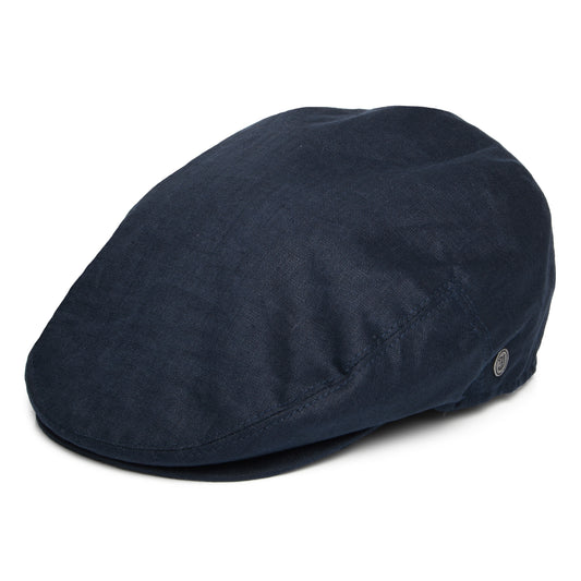 Casquette Plate en Lin bleu marine JAXON & JAMES