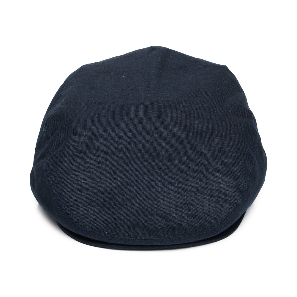 Casquette Plate en Lin bleu marine JAXON & JAMES