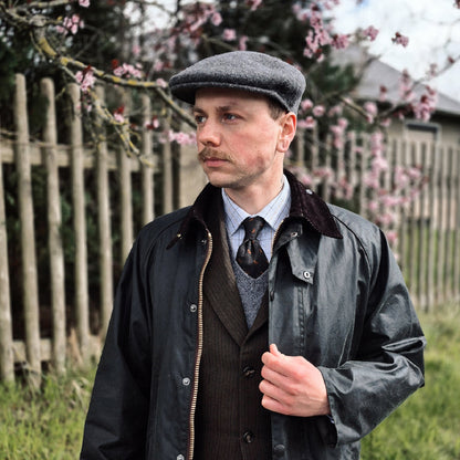 Casquette Plate en Laine Classic anthracite JAXON & JAMES