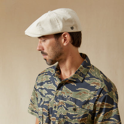 Casquette Gavroche en Velours Côtelé Brood Lightweight X Snap blanc cassé BRIXTON