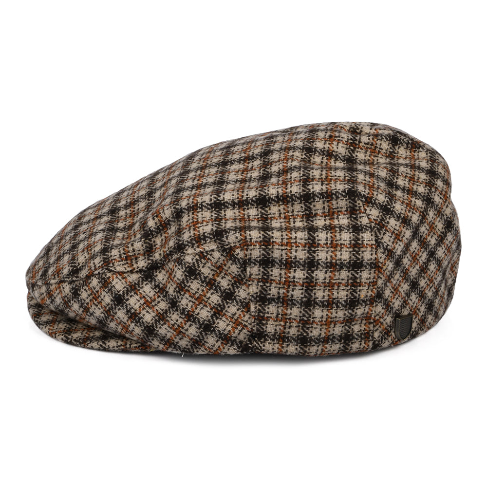 Casquette Plate Pied-de-Poule Hooligan Lightweight X Snap sable-marron-orange BRIXTON